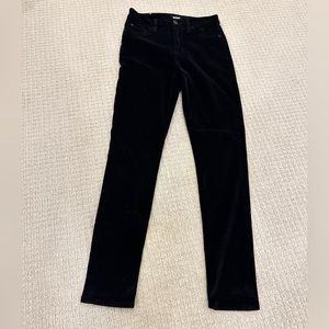 Hudson - velvet “Barbara High Rise Ankle” in black  - size 26 NWOT